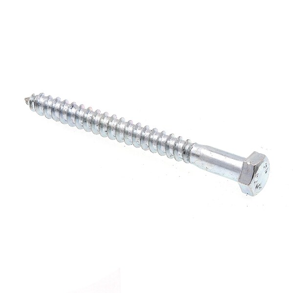 Prime-Line Hex Lag Screw 3/8in X 4in A307 Grade A Zinc Plated Steel 50PK 9056372 - main